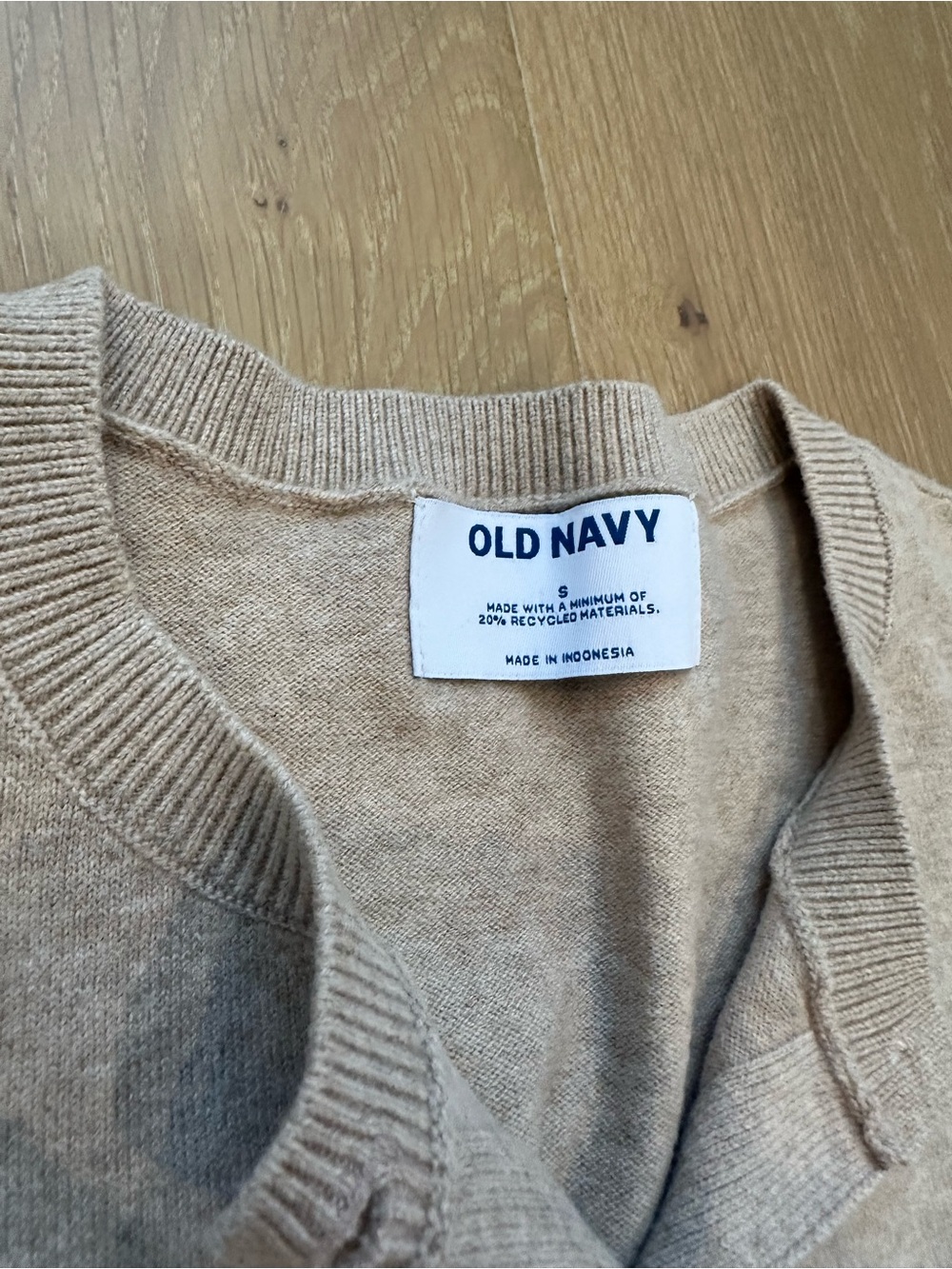 Old Navy Quiet Luxury Classic Cream Crew Neck Button Front Cotton Cardigan Small - Picture 5 of 9